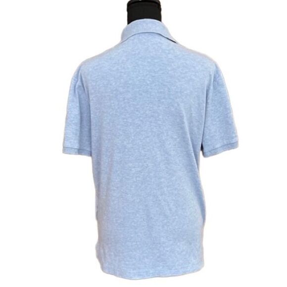POLO Ralph Lauren Classic fit blue heather 100% cotton button polo shirt size S. - Picture 3 of 6